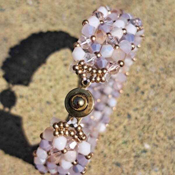 Crystal kisses bracelet - dusky rose