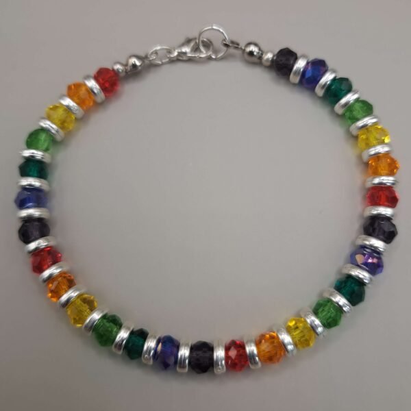 Simple rainbow crystal bracelet