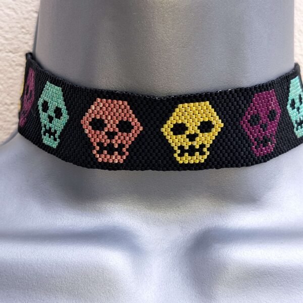 Sugar skull Day of the Dead choker