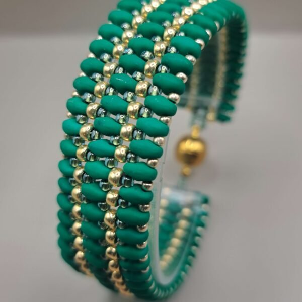 Emerald City superduo row bracelet